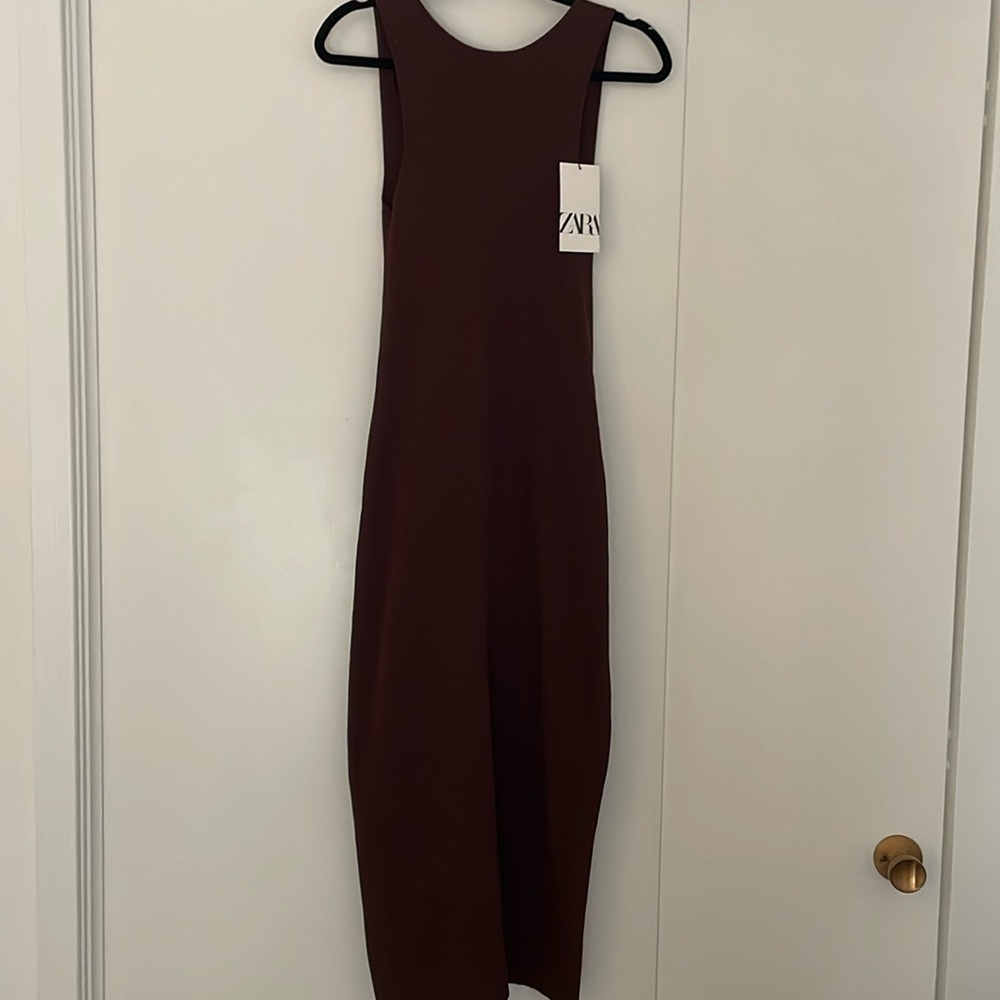 Zara low back knit midi dress